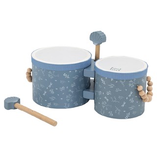 Label Label 木製手鼓 18個月以上適用, 藏青藍, 1個