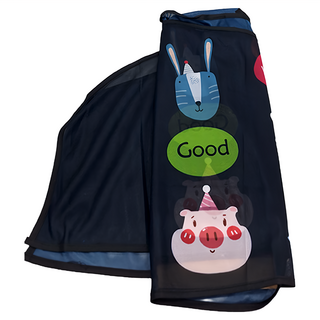 minono 米諾諾 防曬遮陽簾 70 x 48cm 2入, 前窗動物 藍色, 1組