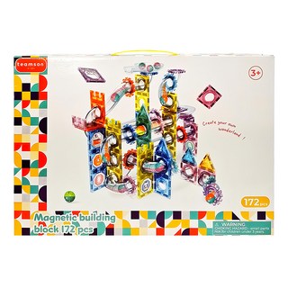 TEAMSON 窗戶滾珠磁力積木片組 172片, 多色, 1組