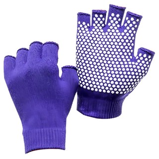 PORA BELLA 瑜珈露指健身防滑手套 HA001 藍色 均碼 防滑透氣, 1雙