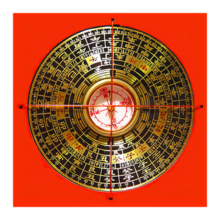 開運陶源 羅經 指南北針 小羅盤, 老字號工藝鑄造銅製, 配有紅繩, 穩定家運, 2個