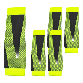 AOLIKES 奧力克斯 7965小腿壓力襪 跑步 籃球 足球適用 尼龍材質, M, 綠色, 5雙