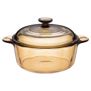 Corelle Brands 康寧餐具 Visions 晶彩透明鍋 2.25L, 20cm, 黃色, 1個