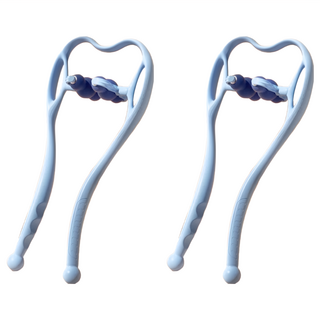 MICHAEL FITNESS 麥克健身 六輪頸椎按摩器 六球加長款 36 x 19.5cm, 藍色, 2個