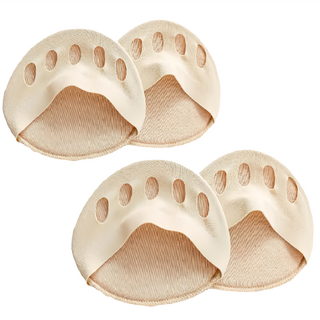 腳丫子 前掌墊, 膚色 2雙, 透氣吸汗, 舒適輕柔, 足底純棉, 9 x 8.5 x 0.5cm