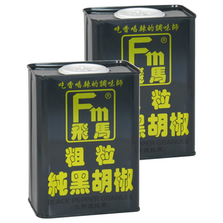 飛馬 粗粒純黑胡椒, 味道溫和 清新芬芳, 適合搭配燒烤及海鮮料理, 345g, 2罐