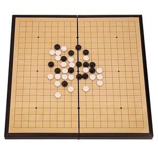 Tamsaa 攜帶用折疊式磁吸圍棋組, PS材質棋盤, 培養興趣, 1組, 木色