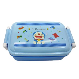 Skater 兒童款 銀離子雙扣便當盒 170 x 105 x 60mm 450ml, 哆啦A夢 藍色, 1個