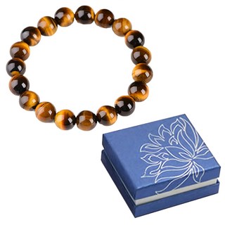 Buddha best 幸運虎眼石祈願念珠手鍊, 混色, 1set