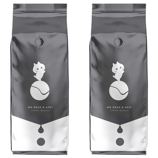 MR.BEAN&AFEI 豆豆先生與他的阿肥 衣索比亞蜜桃果丁丁 咖啡豆 一磅450g, 咖啡豆(無研磨), 450g, 2包