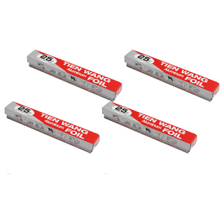 TW 天王 鋁箔 1呎 - 食品級材質 保鮮、燒烤、烘焙多用途, 4盒, 750cm