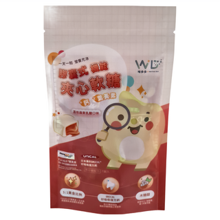 W.L 膠囊式機能夾心軟糖 葉黃素+鈣, 荔枝蘋果乳酸口味, 3.6g, 7顆, 1包