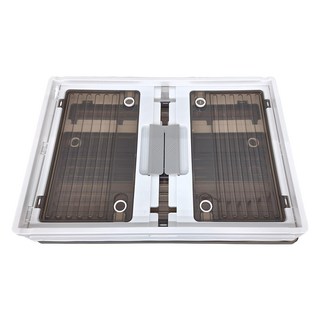 多層五開櫃 收納箱 萬向輪, 白色, 1個