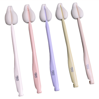 tgm 5色海綿奶嘴刷 橄欖綠+珊瑚粉+奶茶色+棉花藍+象牙白 高密度海綿 立體感刷洗, 1組