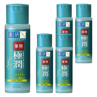 Hadalabo 肌研 藥用極潤保濕化妝水 含薏仁精華 添加甘草酸 長效鎖水, 170ml, 5瓶