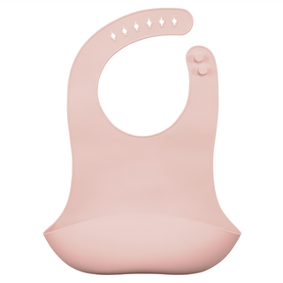 MOTHER-K 鉑金矽膠圍兜 FDA Approved材質 100%鉑金矽膠, 糖果粉, 1個, 1個