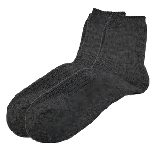 PORA BELLA 韓系素色厚羊毛襪, 麻灰, F