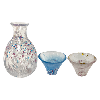TOYO-SASAKI GLASS 東洋佐佐木 手工玻璃清酒壺杯組, 玻璃清酒壺 + 杯, 1組