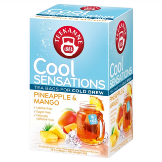 TEEKANNE 恬康樂 Cool Sensations冷泡茶 鳳梨芒果水果茶, 2.5g, 18個裝, 1組