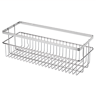 spider loc 免鑽孔浴室置物架附不鏽鋼壁掛勾 銀色, 335 x 112 x 120mm, 1個