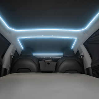 Model Y 前排+後排側窗遮陽簾, 黑色, 1組