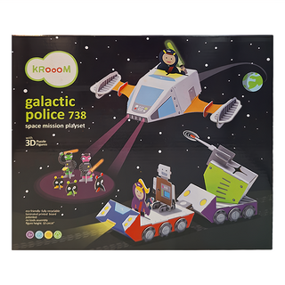 KRoooM 紙製積木建構玩具 瓦楞紙, 太空任務, 1個