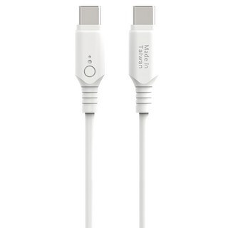 Kinyo Type-C-Type-C PD 60W快充傳輸線, 2m, 白色, 1條