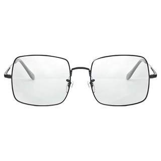 Megasol UV400 時尚中性大矩方框偏光變色墨鏡，智能變色，四季皆宜，保護雙眼, 黑, 140 x 135 x 50 mm