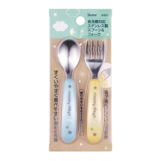 Skater SFBS1 不鏽鋼湯匙叉子組, 湯匙 + 叉子, Happy Days, 1組