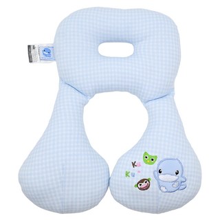 KU.KU Duckbill 酷咕鴨 歡樂護頸枕, U型設計, 親膚棉材質, 適用於座椅和手推車, Blue, 48X33cm