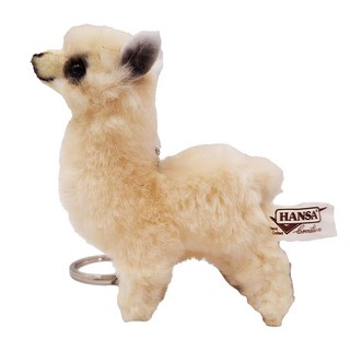 HANSA TOY 羊駝鑰匙圈 填充絨毛玩具, 9cm, 羊駝, 1個