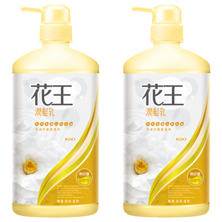 花王 潤髮乳 山茶花油 滋養柔順 無矽靈 淡雅花香, 750ml, 2瓶