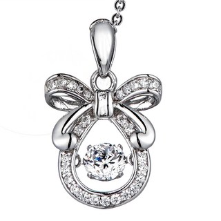 Crossfor 女款項鍊 Dancing Stone 系列 純銀懸浮閃動項鍊