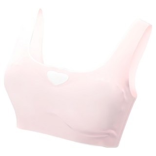 GIAT 吉亞特 零感呵護彈力無痕少女胸衣 愛心粉 M 舒適透氣