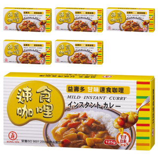 工研 KONG YEN 益壽多甘味速食咖哩，方便快速上桌的美味咖哩，居家料理好幫手, 125g, 6盒