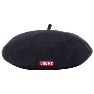 CHUMS Logo Beret貝雷保暖帽 黑色, 週長58~60cm