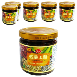 合記貴州 五星上醬 辣味海鮮醬, 200g, 6罐