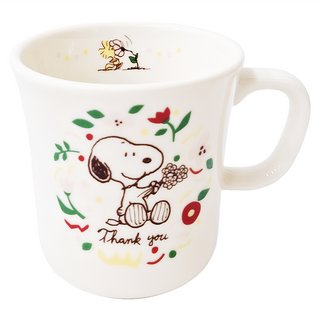 yamaka 山加商店 PEANUTS 陶瓷馬克杯 日本製造 約 φ8.5x9CM / 約300ML, Snoopy, 1個