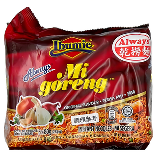 Ibumie 益福 Always 原味乾撈麵經濟包, 5 x 80g, 5包