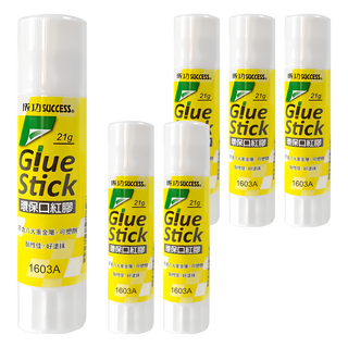 SUCCESS 成功 環保口紅膠 黏性佳 好塗抹 21g, 6支