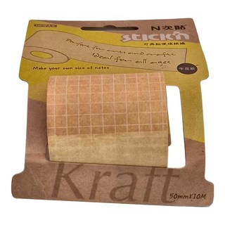 N次貼 便條紙捲補充包 50mmx10M, 牛皮紙, 1捲, 6組