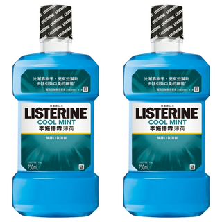 LISTERINE 李施德霖 薄荷除菌漱口水 750ml + 250ml, 1L, 2組