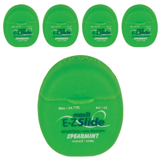 maxill 美適 E-Z Slide 微蠟潔牙線 (薄荷), 50m, 1個, 5個