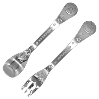 ANPANMAN 麵包超人 不鏽鋼湯叉組 Set, 日本製造, 銀色, 湯匙+叉子, 1組