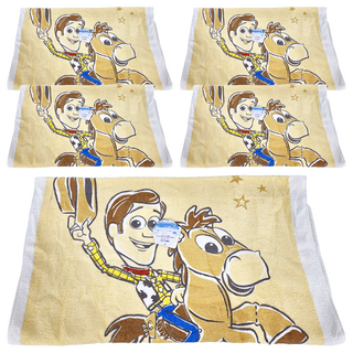 LIFE 來福牌 DISNEY 迪士尼 小浴巾 60x110cm 抗菌加工 100%純棉 台灣製, 胡迪, 5條