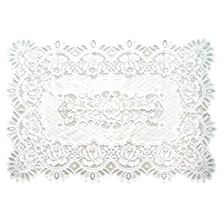 格蘭紗桌巾, 白色, 90 x 60cm, 1個