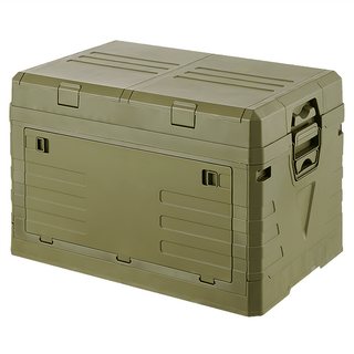 STYLE 格調 大容量雙層戶外收納箱, 頂部翻蓋收納, WPP-025-G 軍綠色, 巨無霸, 1個
