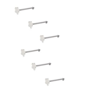 Brilliant Beauty 耀眼美人 養耳棒醫療鋼 鈦鋼耳環 Set 6個, 銀色