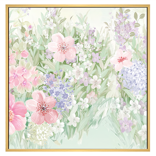 Boluo 菠蘿選畫所 春韻花喃II 花卉藝術畫, 40 x 40cm, 木色