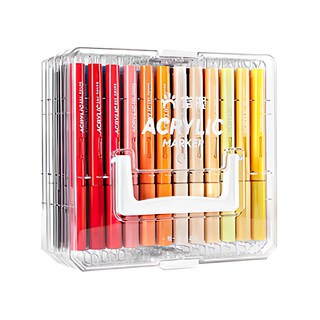 grasp 掌握 直液式丙烯馬克筆,48色,色彩鮮明飽和，附帶收納盒, 1盒